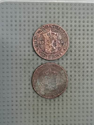 2025年第130场各国散币拍卖（总第130场） - 荷属东印度1/2分2枚