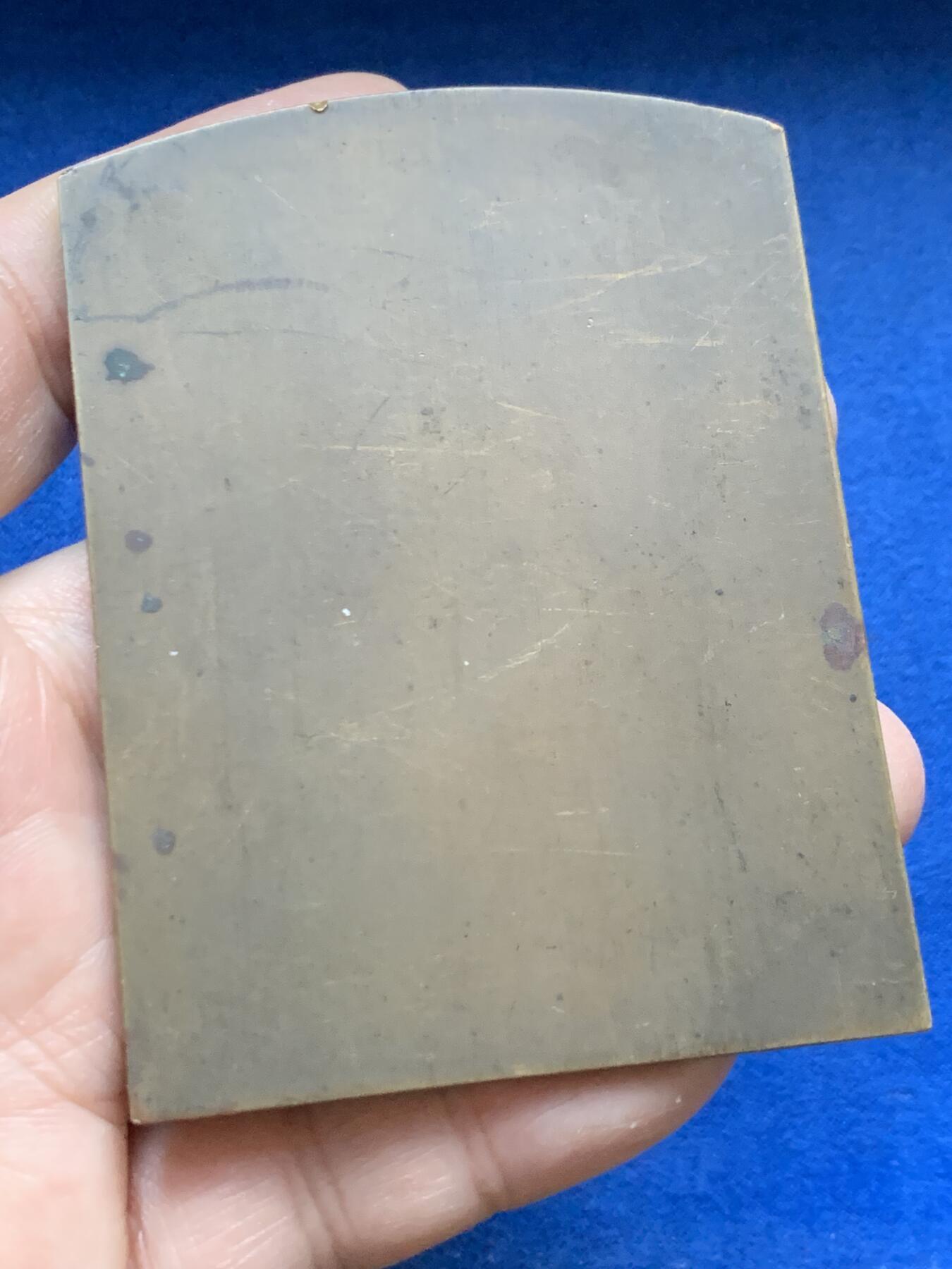 《竞宝斋》第444场 周日，周一，2场连拍 （全场包邮） 法国1924年勒博迪兄弟公司成立100周年纪念铜章 140.1克 60*80mm 三角铜标