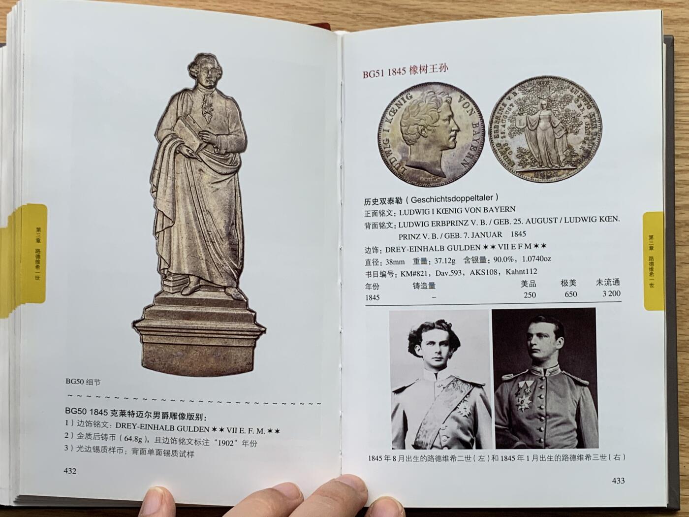 《竞宝斋》第444场 周日，周一，2场连拍 （全场包邮） 巴伐利亚王国银币-历史泰勒目录 本书厚达630页 附带一本旅行日记（塑封 未拆封）两本总重1.25公斤