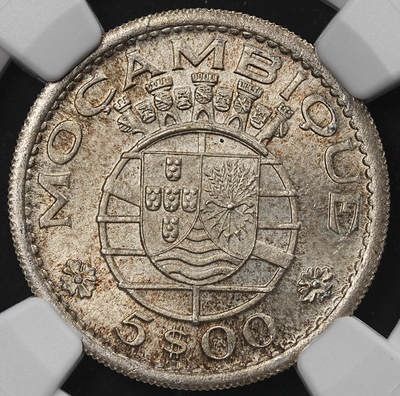 修遠堂世界钱币第九十六期 - NGC MS66 1960年葡属莫桑比克5埃斯库多银币