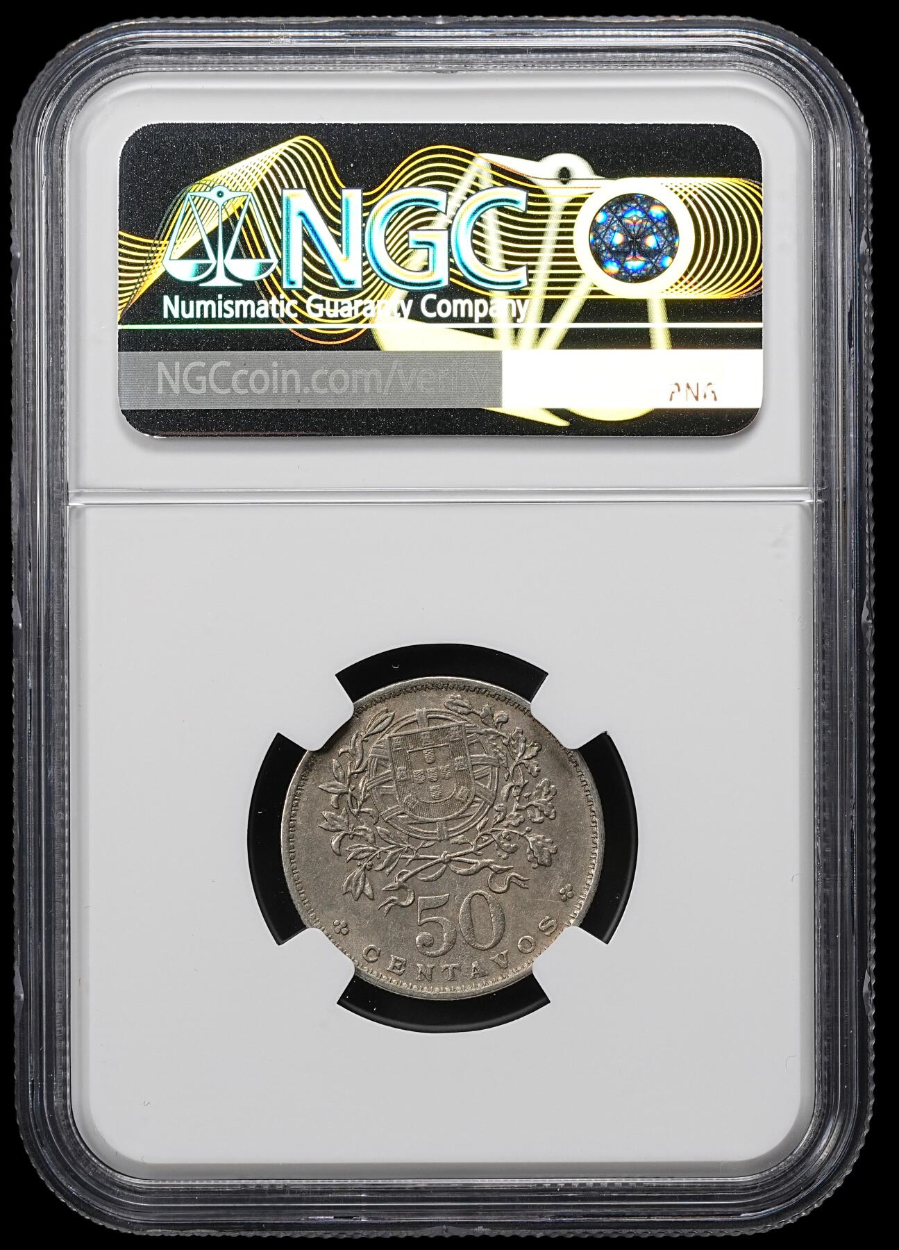 修遠堂世界钱币第九十六期 NGC AU55 1930年葡萄牙50分 稀少的年份 书价很高