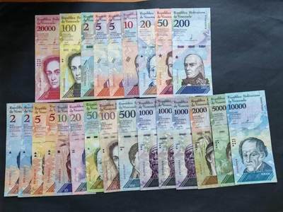 外国纸币专场251206第六十六场 - 委内瑞拉🇻🇪24张。有不同年份与签名，全新品相UNC。