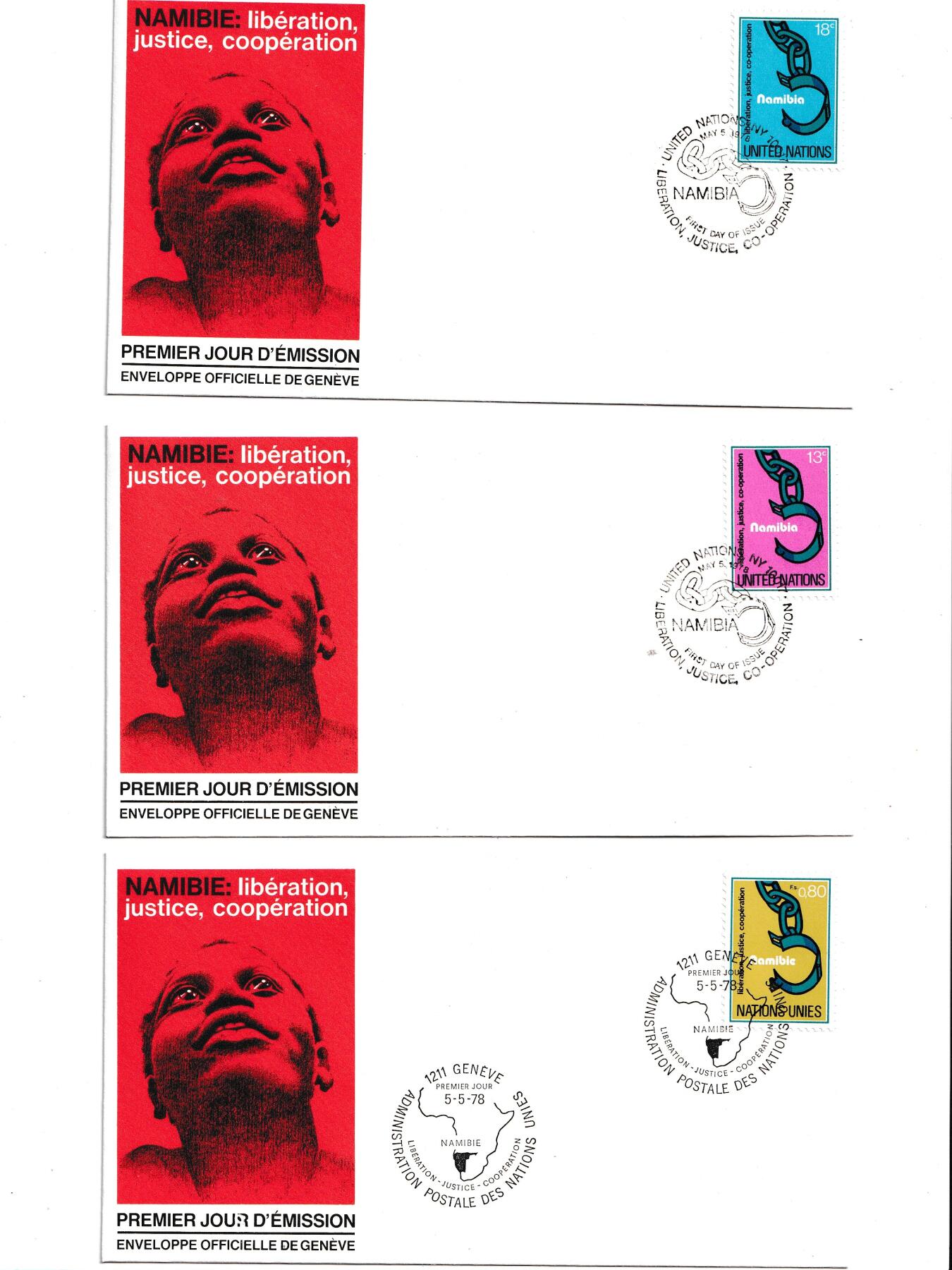 【良泉】【2025年最后一场】12月18日晚19.30点开拍！188组【直播场】西方古代钱币、丝路杂项、印章！ 1978年【联合国】日内瓦，纳米比亚首日封，一套三枚