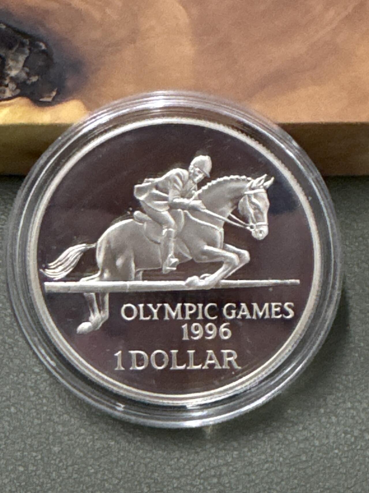 ❤️【币观天下】❤️ 第333期钱币拍卖- 2025.12.5周五晚上6点半场-长期征集拍品 百慕大1996年奥运马术🏇精制1盎司银币