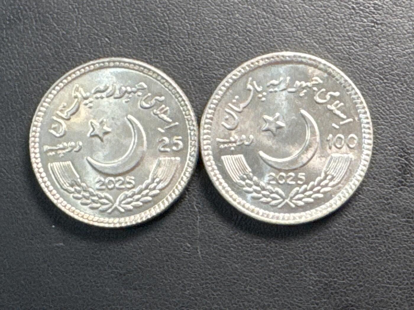 ❤️【币观天下】❤️ 第333期钱币拍卖- 2025.12.5周五晚上6点半场-长期征集拍品 巴基斯坦20245年铜镍纪念币2枚一组