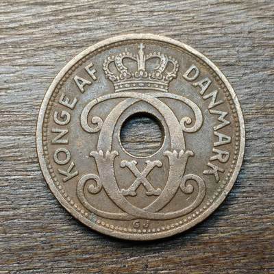 【铜匠收藏】★第134场★散币场，无佣金，30包邮。不满30元，支付5元运费。《接受代拍 代送NGC评级》 - 丹麦 1928年 5欧尔 铜币