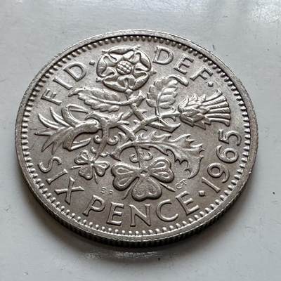 🌹外币初藏🌹🐯2025年第135场  每周二四六晚8️⃣点 接代拍 - 英国1965年六便士