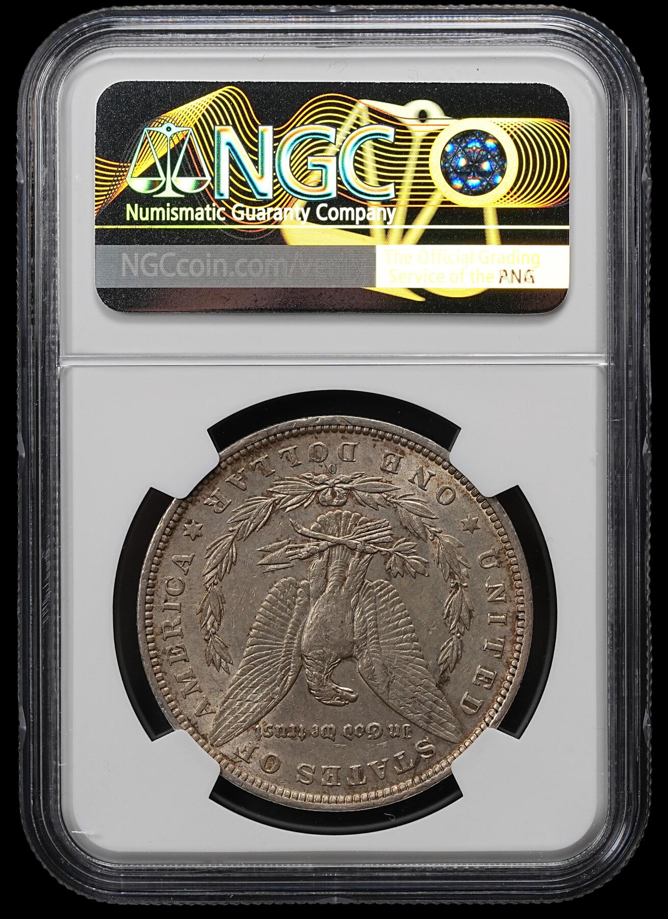 修遠堂世界钱币第九十六期 NGC AU58 1881年美国摩根大银币 O厂铭