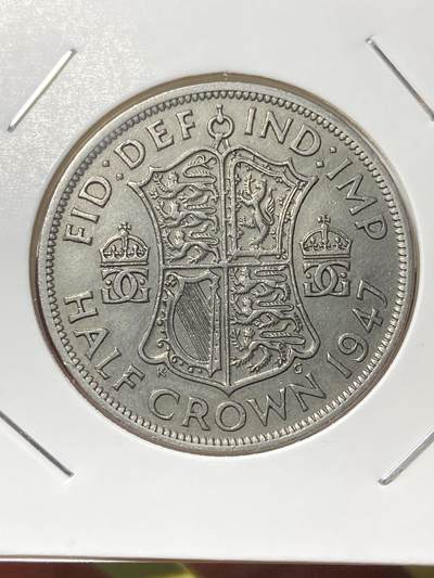 2025年第一百三十三场(总第一百五十九场）外国好品纸夹散币场(免佣金) - 好品–英国🇬🇧1947年半克朗(乔治六世第二版，首发年仅发行2年)