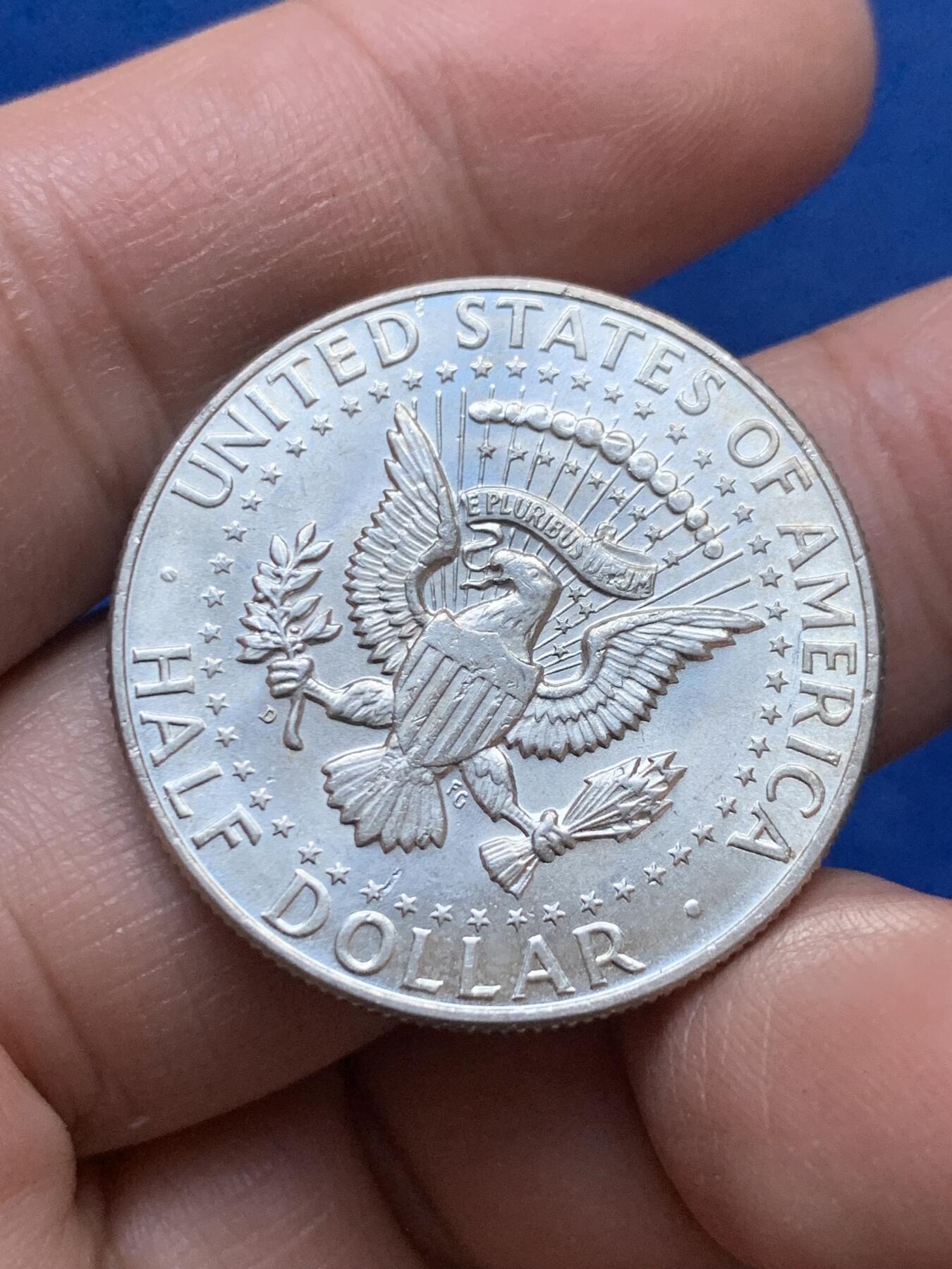 《竞宝斋》第444场 周日，周一，2场连拍 （全场包邮） 美国1964年半美元银币，12.5克，900银，银光闪闪