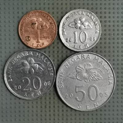 2025年第126场各国散币拍卖（总第126场） - 马来西亚民俗版4枚