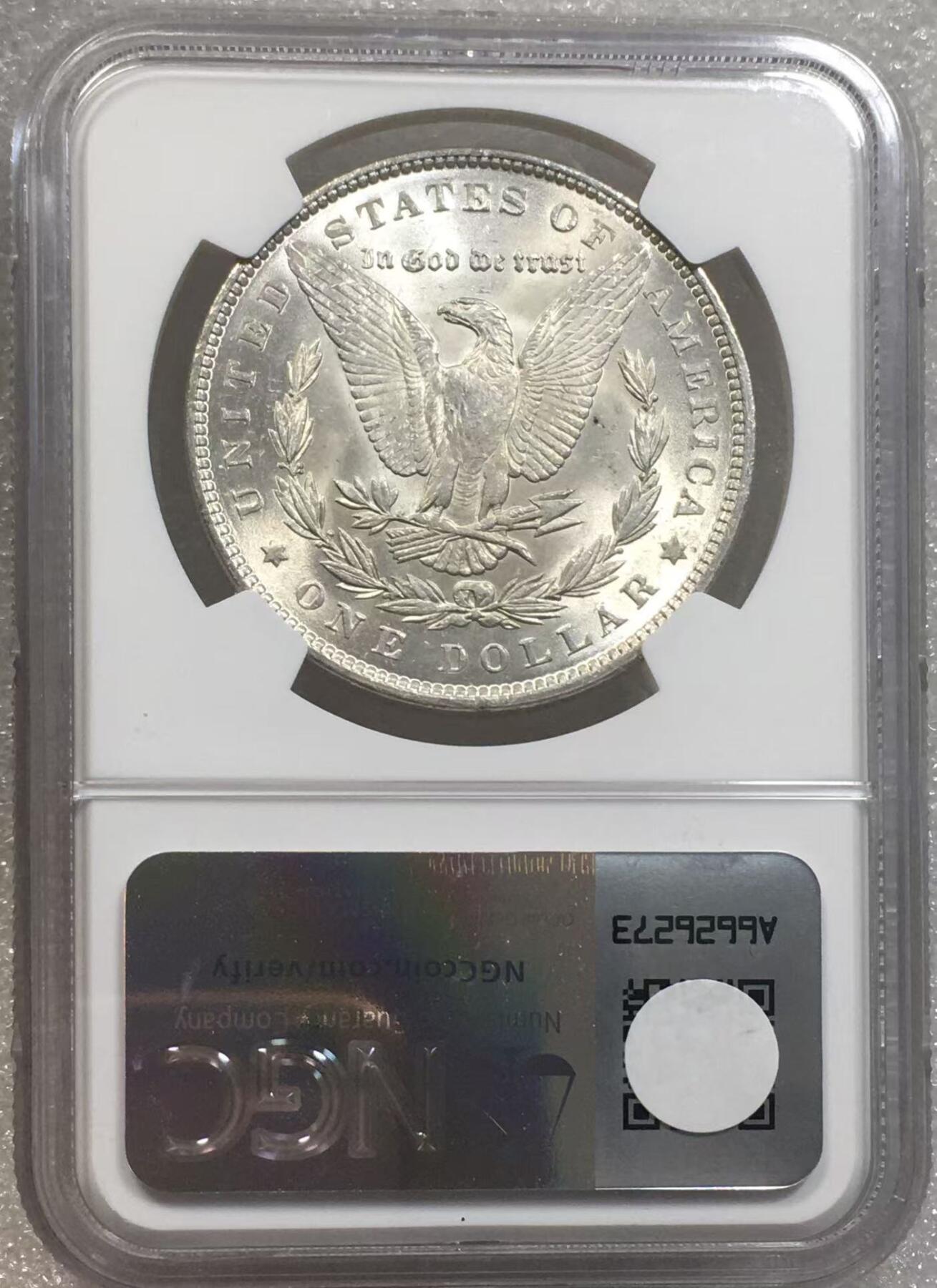 世界钱币专场拍卖 每周二开拍 NGC MS63分1889年美国摩根女神一美元银币