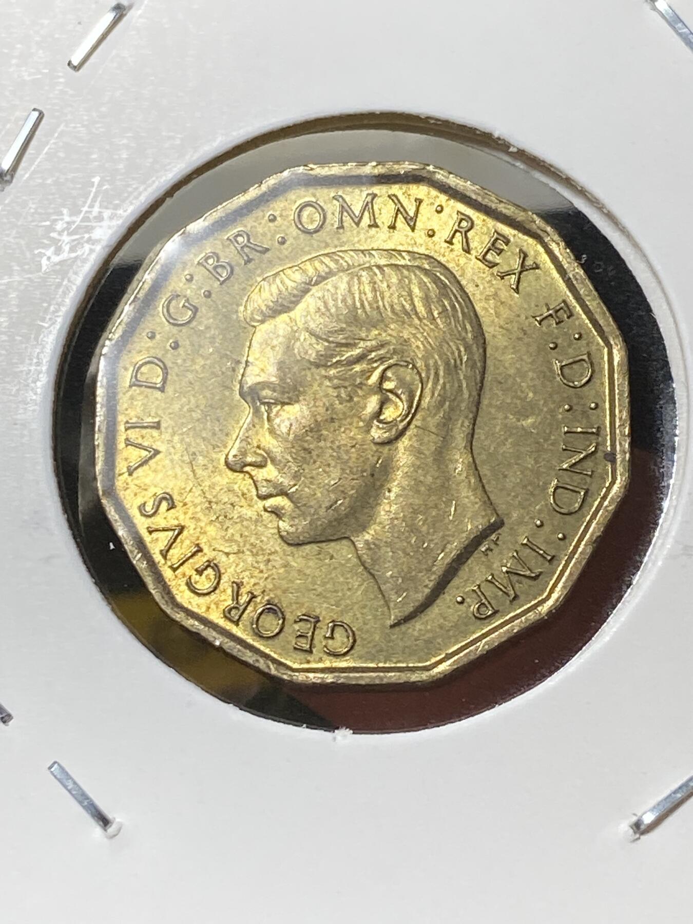 2025年第一百三十三场(总第一百五十九场）外国好品纸夹散币场(免佣金) 原光好品–英国🇬🇧1943年3便士(乔治六世第一版)