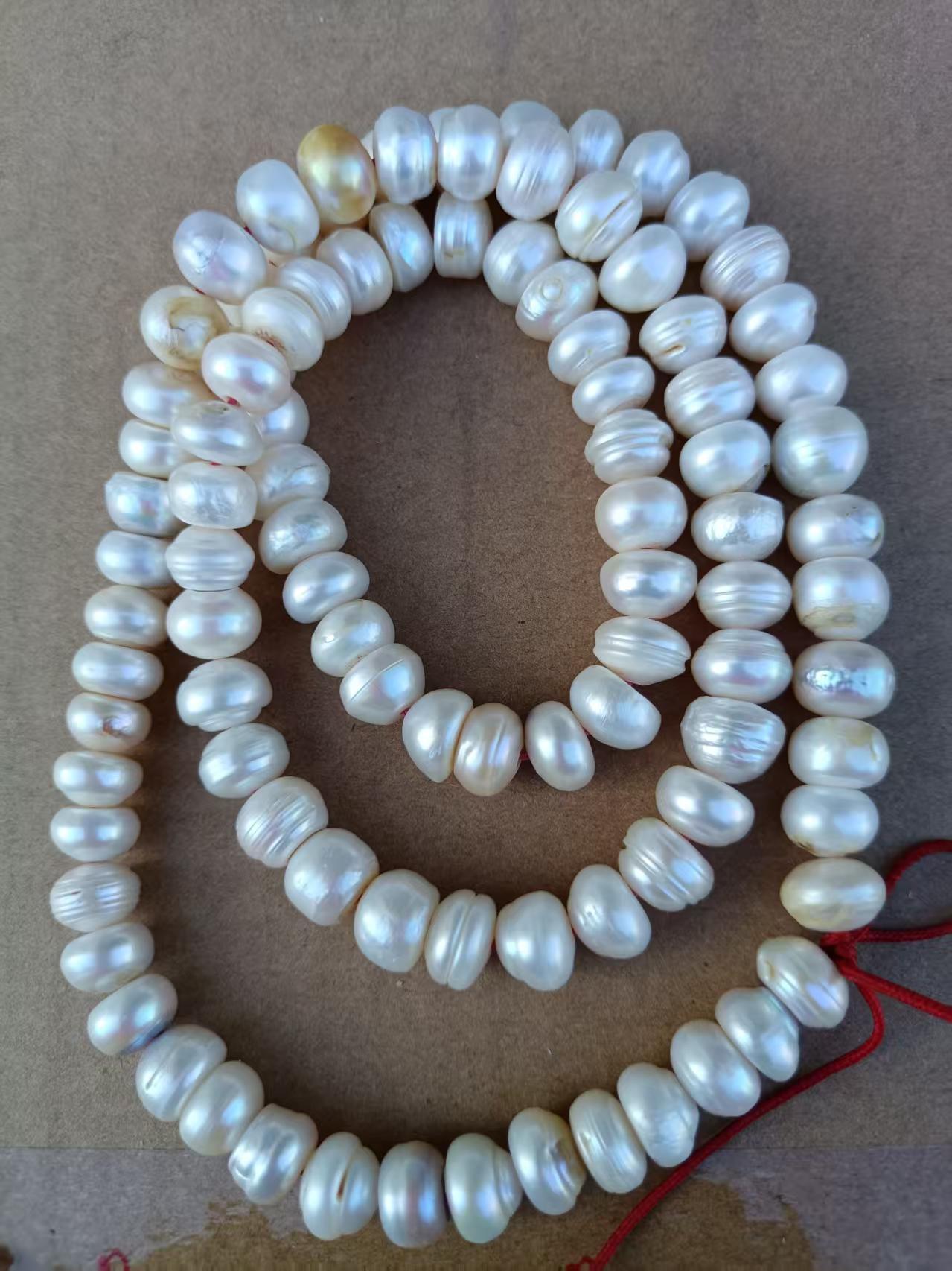 卡9.5~10的老珍珠项链