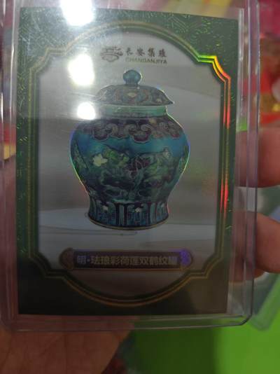 第十五期 - 西安博物院 明·珐琅彩荷莲双鹤纹罐 46/299