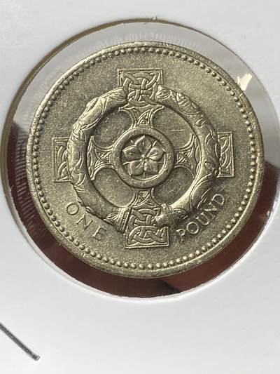 2025年第一百三十三场(总第一百五十九场）外国好品纸夹散币场(免佣金) - 英国🇬🇧2001单年份1英镑(伊丽莎白二世老年，北爱尔兰凯尔特十字架)