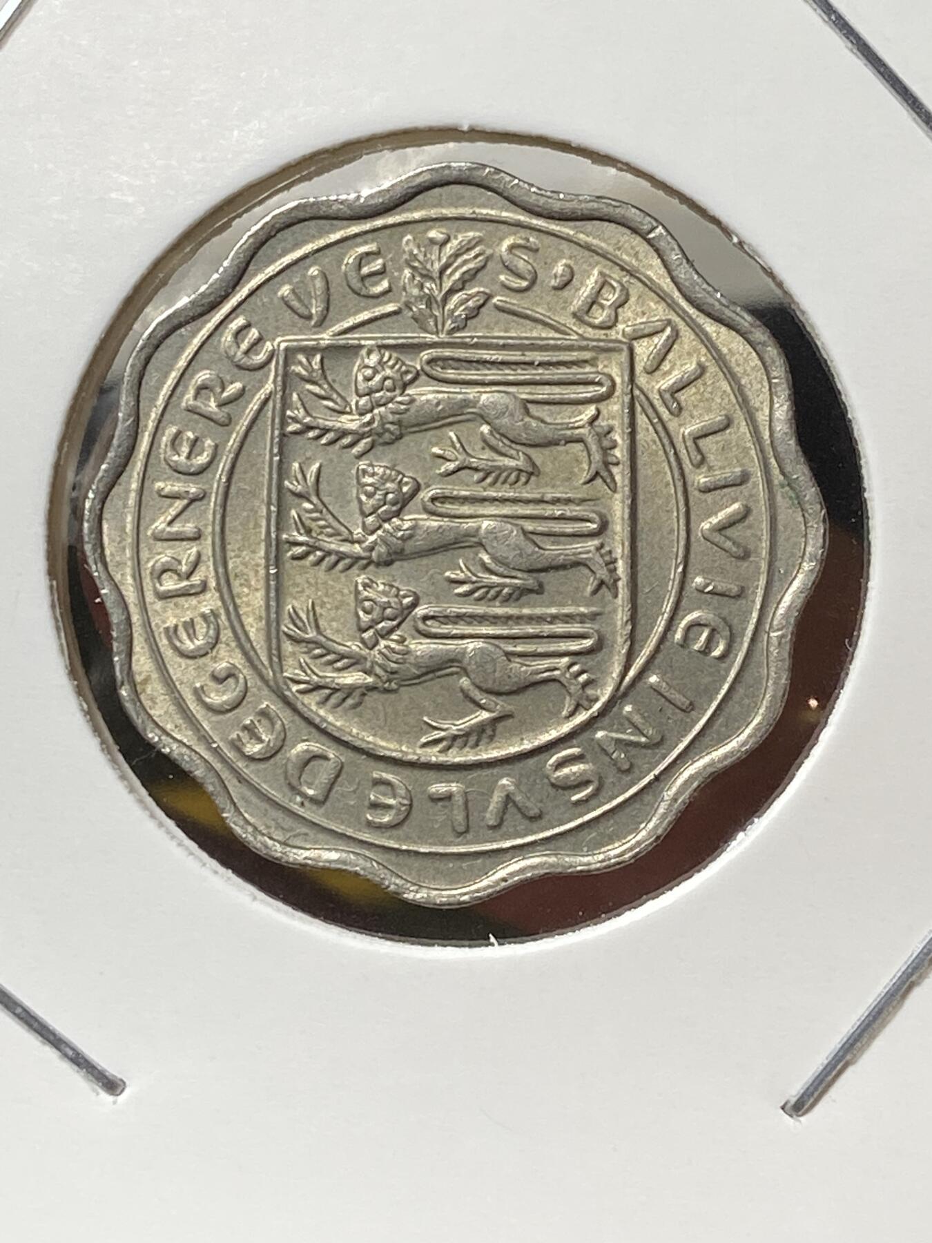 2025年第一百三十三场(总第一百五十九场）外国好品纸夹散币场(免佣金) 英属根西岛🇬🇬1959年3便士(伊丽莎白二世时期第二版，厚版)