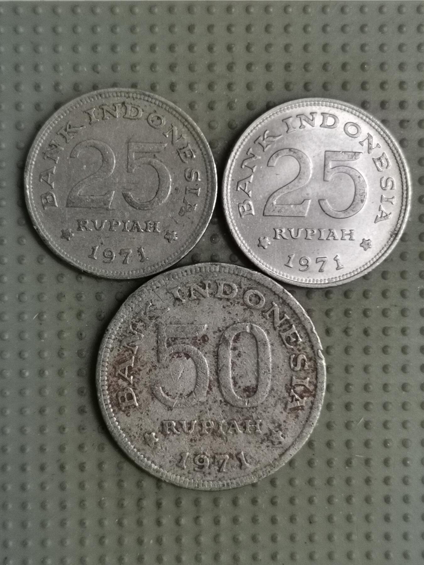 2025年第126场各国散币拍卖（总第126场） 印度尼西亚1971年3枚