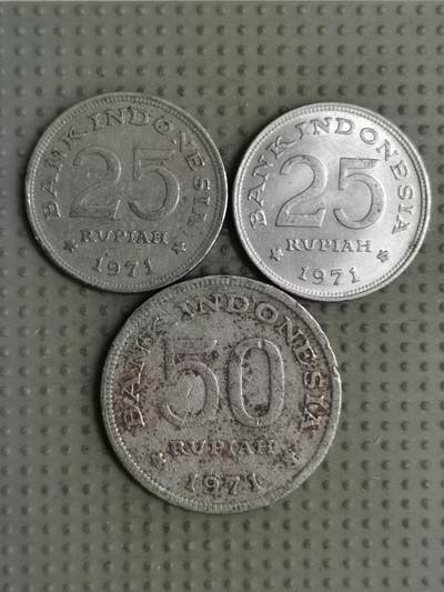 2025年第126场各国散币拍卖（总第126场） - 印度尼西亚1971年3枚