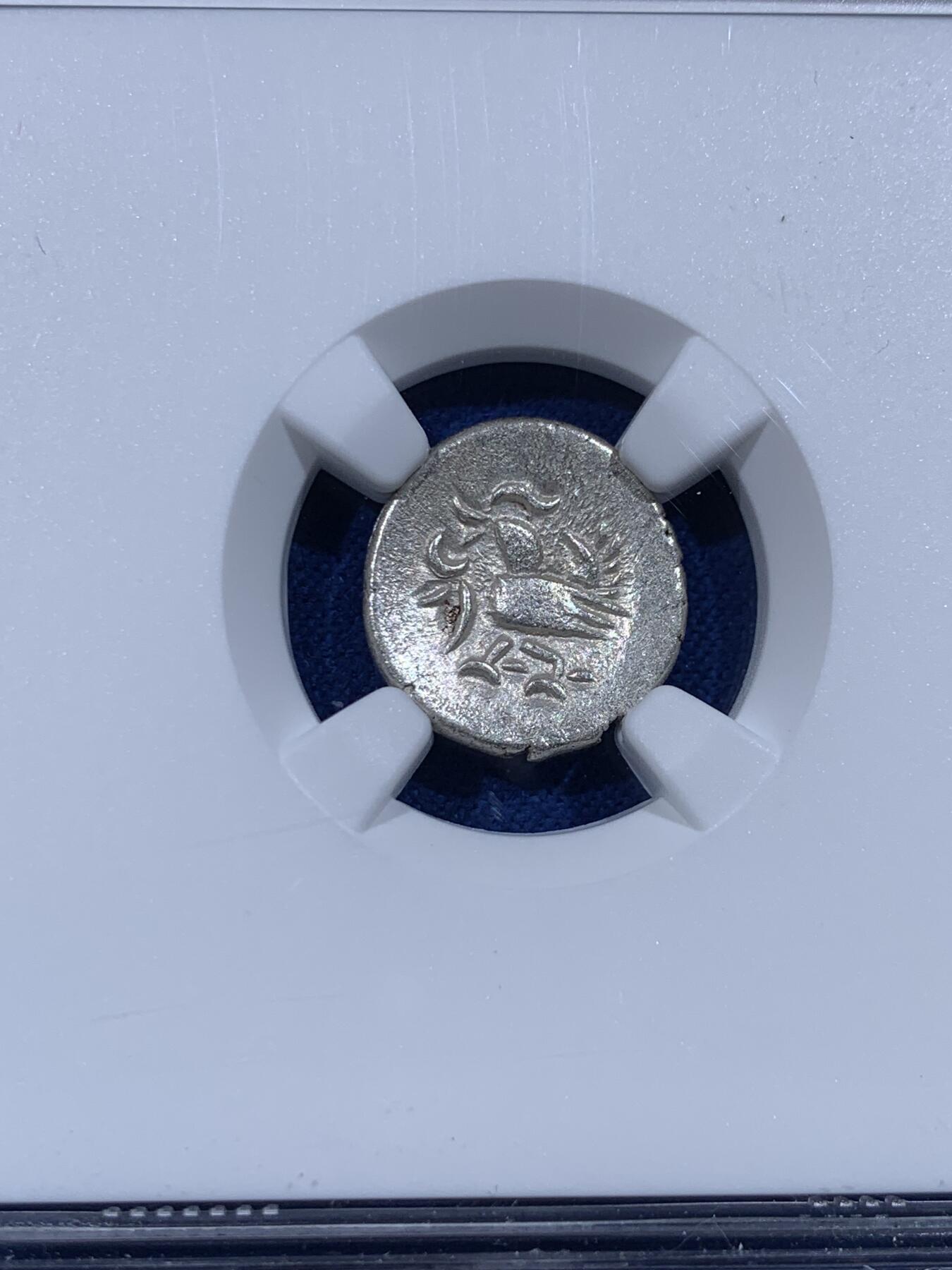 《竞宝斋》第444场 周日，周一，2场连拍 （全场包邮） NGC AU58 柬埔寨 1600-1860 小鸟 2PE 银币 东南亚经典品种 少见高分好品