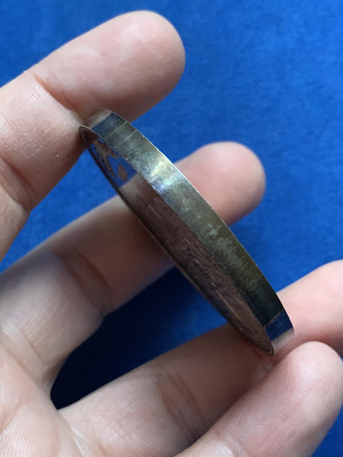 《竞宝斋》第444场 周日，周一，2场连拍 （全场包邮） 昭和四十三年 日本松下电工株式会社创业50周年纪念章 54.3克 49.8mm