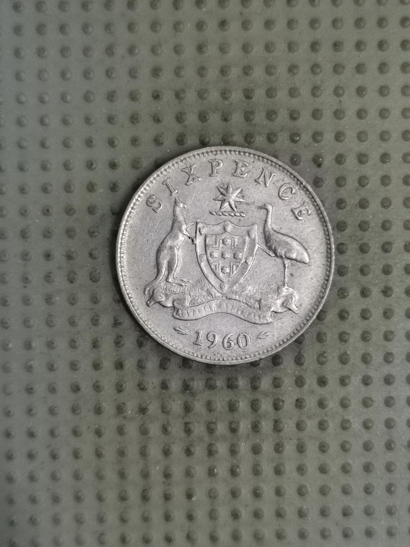 2025年第128场各国散币拍卖（总第128场） 澳大利亚1960年6便士银币