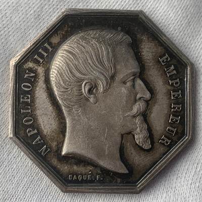 掌中浮雕-藏着的欧洲第044场 - 法国巴黎证券交易所八角银章，34.2mm，16.2g