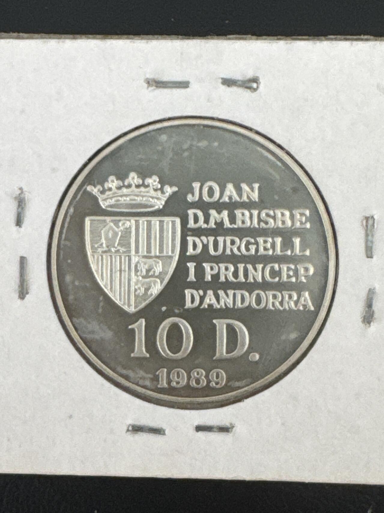 ❤️【币观天下】❤️ 第333期钱币拍卖- 2025.12.5周五晚上6点半场-长期征集拍品 安道尔1989年世界杯纪念银币