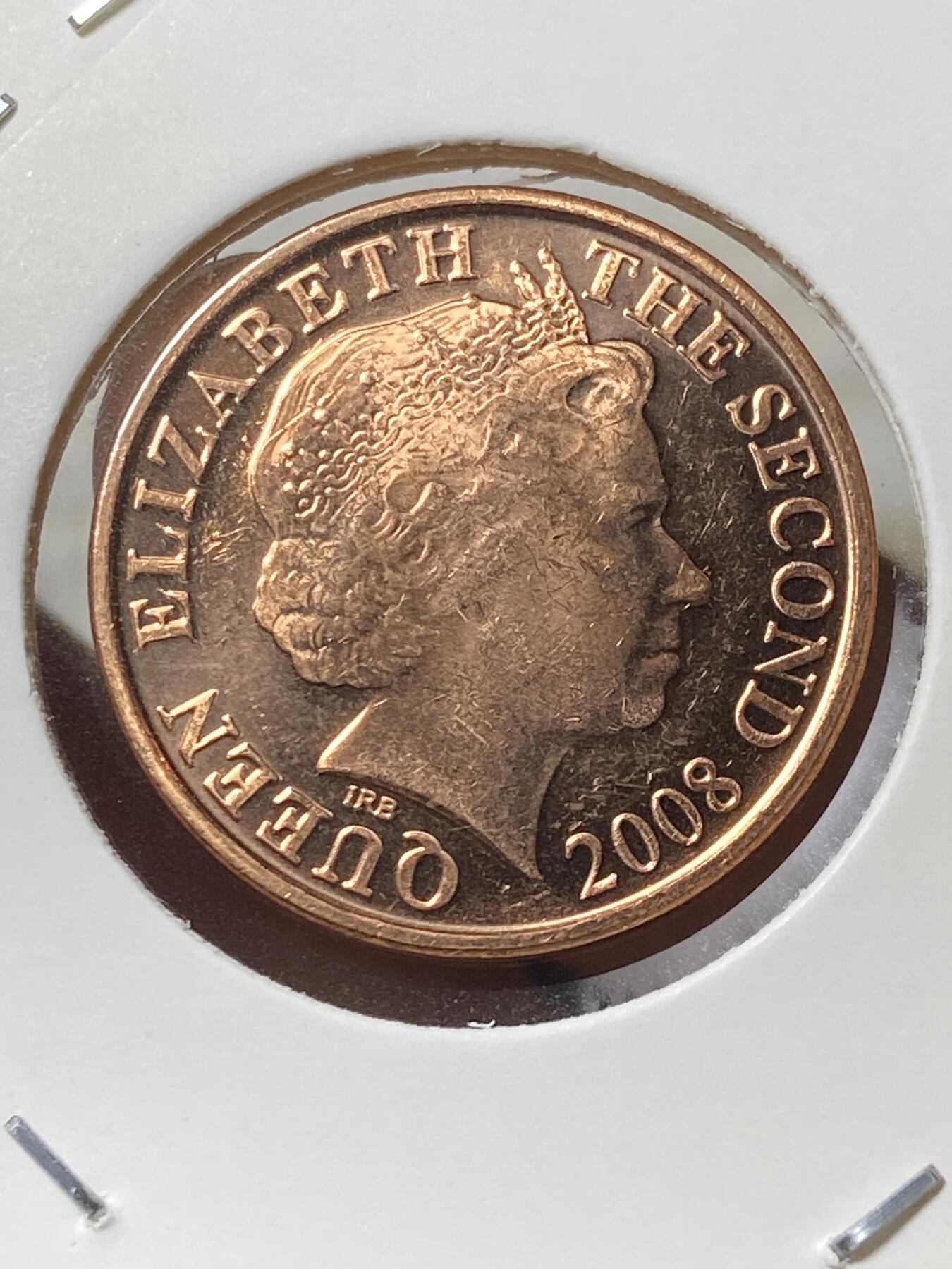 2025年第一百三十三场(总第一百五十九场）外国好品纸夹散币场(免佣金) 原光好品–英属泽西岛🇯🇪2008年1便士(伊丽莎白二世老年)