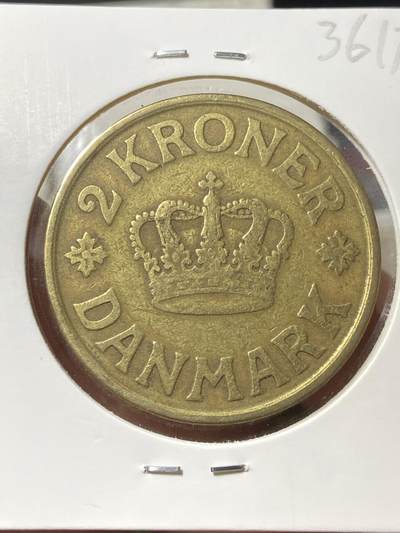 2025年第一百三十三场(总第一百五十九场）外国好品纸夹散币场(免佣金) - 丹麦🇩🇰1925年2克朗(克里斯蒂安十世第二版，HCN; GJ版，仅发行3年)