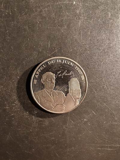 老王徽章第167期 - 法国二战纪念章    1940年夏尔戴高乐成立“自由法国”      直径41mm.     重量31.1g