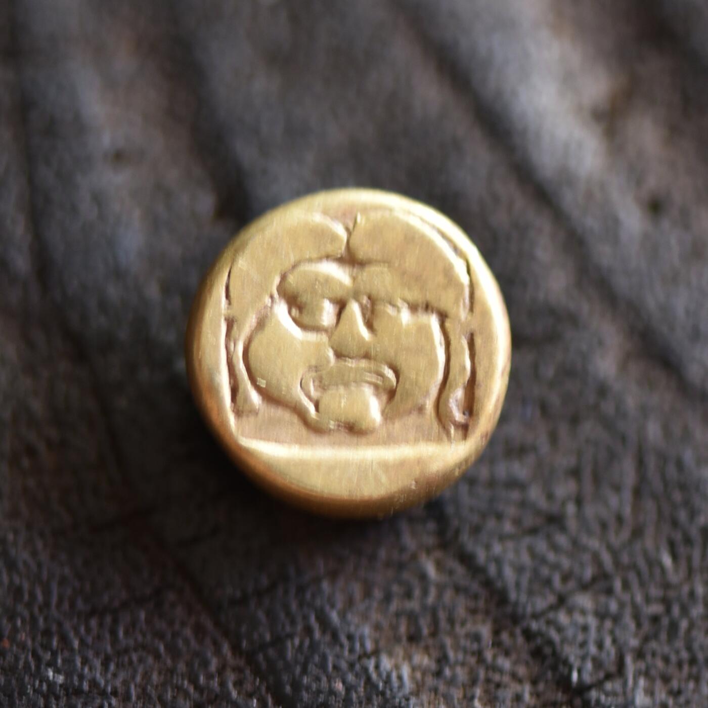 【良泉】【2025年最后一场】12月18日晚19.30点开拍！188组【直播场】西方古代钱币、丝路杂项、印章！ 【藏家出品A】公元前454-428/7年【古希腊】蕾丝岛，英雄阿克泰翁/美杜莎（戈尔贡）琥珀金 金币，适合做镶嵌，2.44克