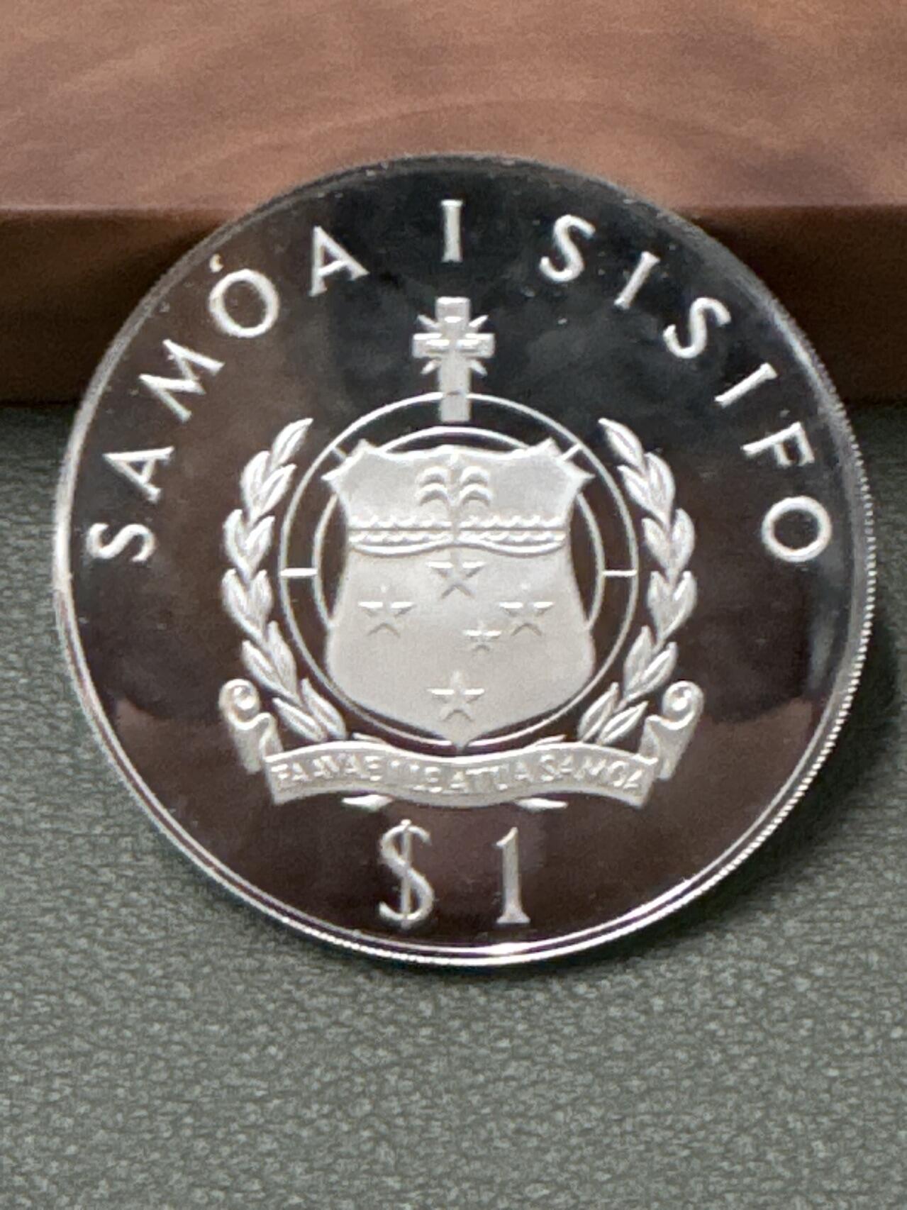 ❤️【币观天下】❤️ 第333期钱币拍卖- 2025.12.5周五晚上6点半场-长期征集拍品 西萨摩亚1978年奥运会精制银币