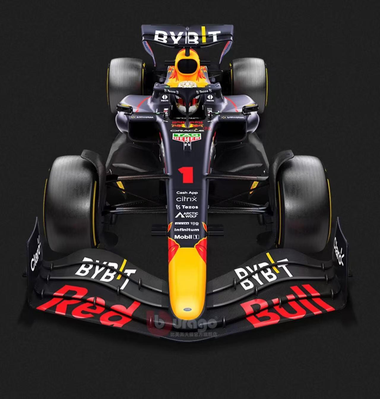 零元拍：马克斯-维斯塔潘亲签1:43红牛RB18冠军F1赛车合金模型