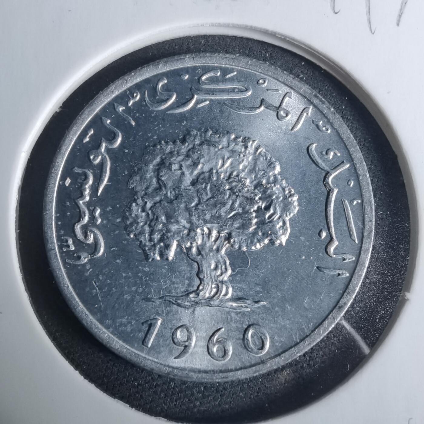 沼泽如烟--第919场 突尼斯1960年5米利姆