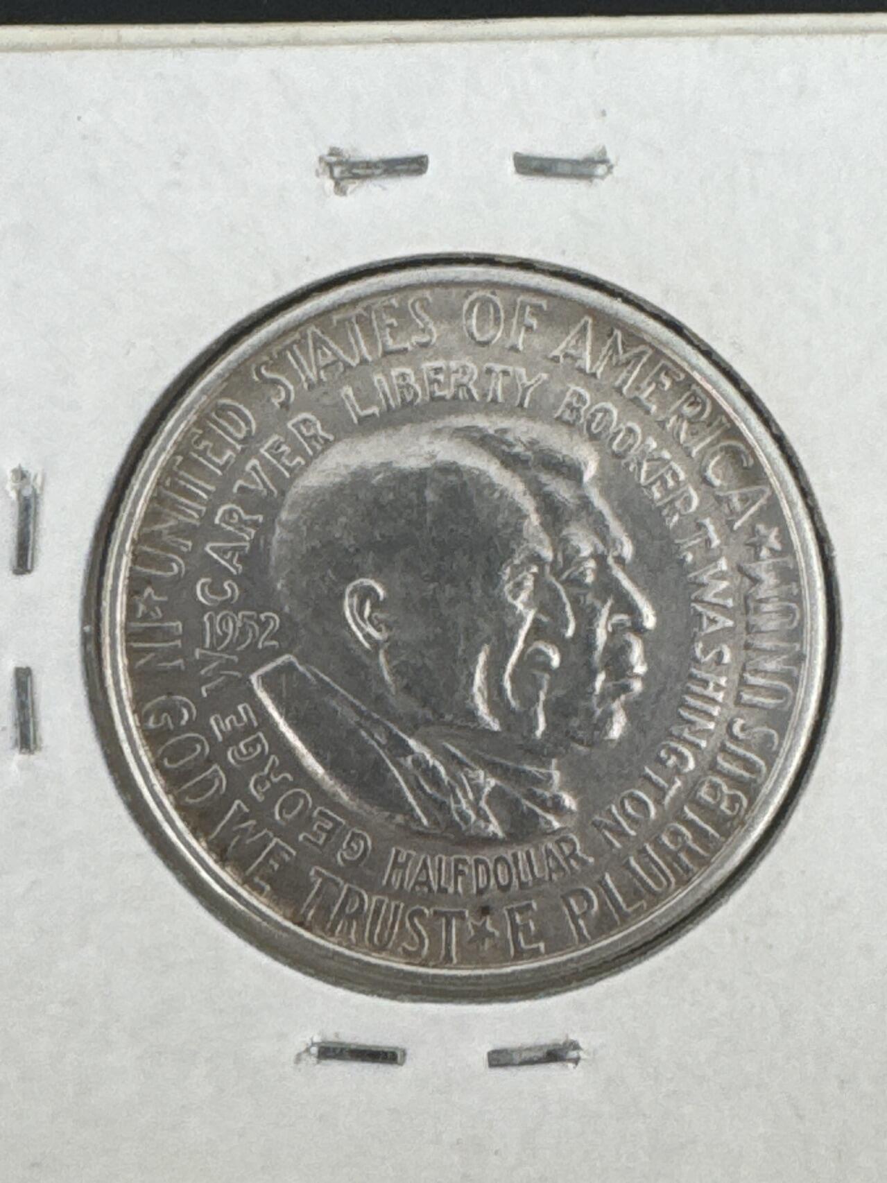 ❤️【币观天下】❤️ 第333期钱币拍卖- 2025.12.5周五晚上6点半场-长期征集拍品 美国1952年地图半圆银币