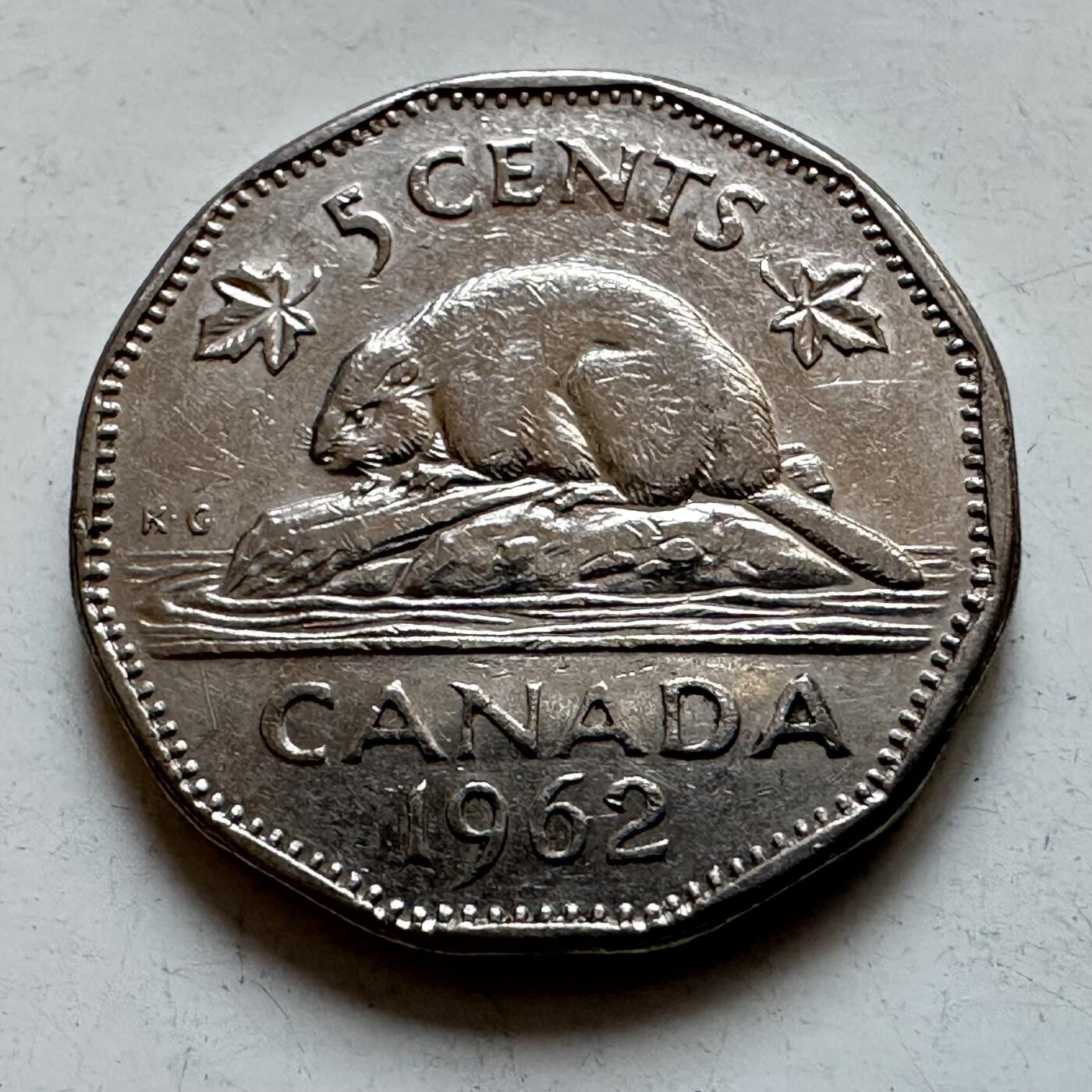 🌹外币初藏🌹🐯2025年第135场  每周二四六晚8️⃣点 接代拍 加拿大1962年多边五分