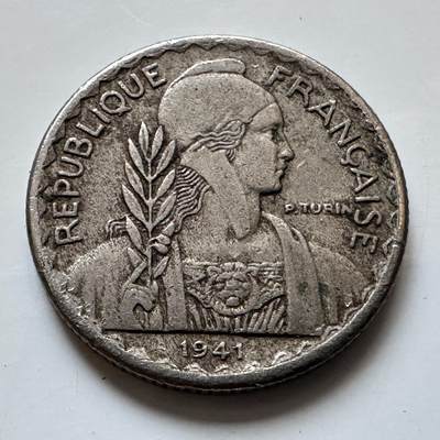 🌹外币初藏🌹🐯2025年第135场  每周二四六晚8️⃣点 接代拍 - 法属印度支那1941年十分