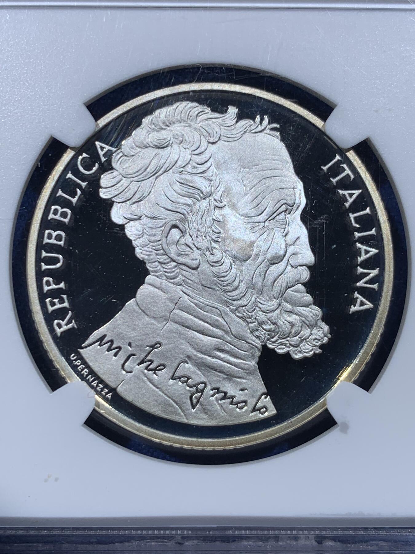 《竞宝斋》第444场 周日，周一，2场连拍 （全场包邮） NGC PF69UC 意大利2012年米开朗基罗大卫10欧元银币