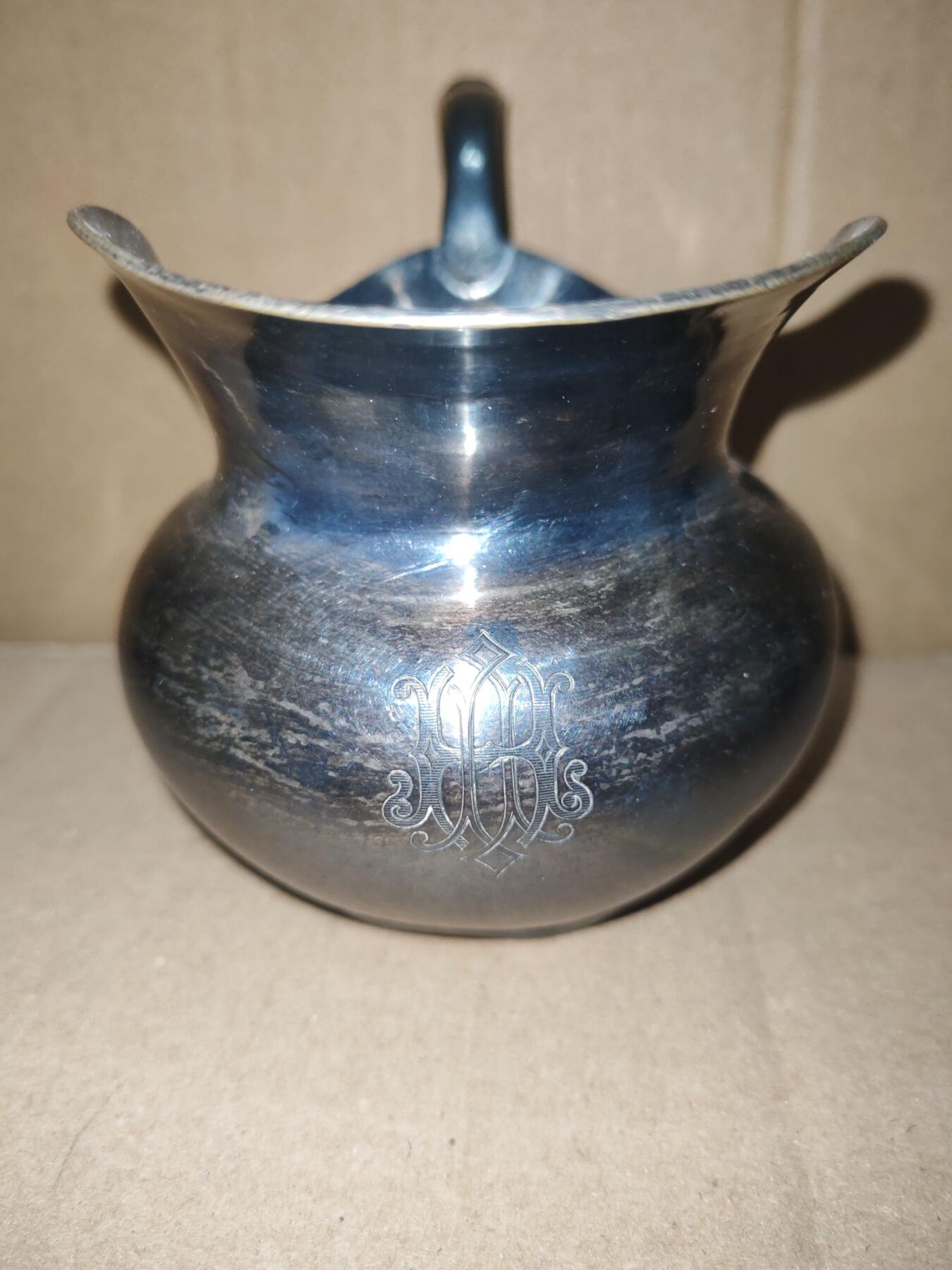 韵星假日拍卖第三十一期 -- Rimey Holidays Auction 31 帝德-魏玛德国包银银壶镀银保存完整 整体无损 包浆好看 底部带有清晰银标镀银表和序列号