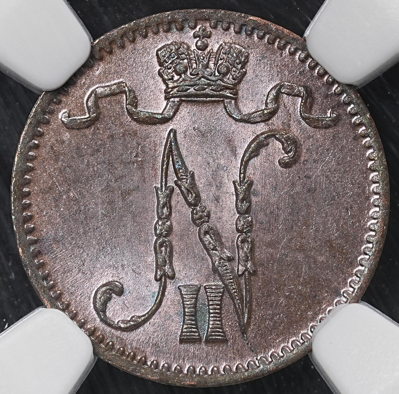 修遠堂世界钱币第九十六期 NGC评级 芬兰1盆尼铜币2枚