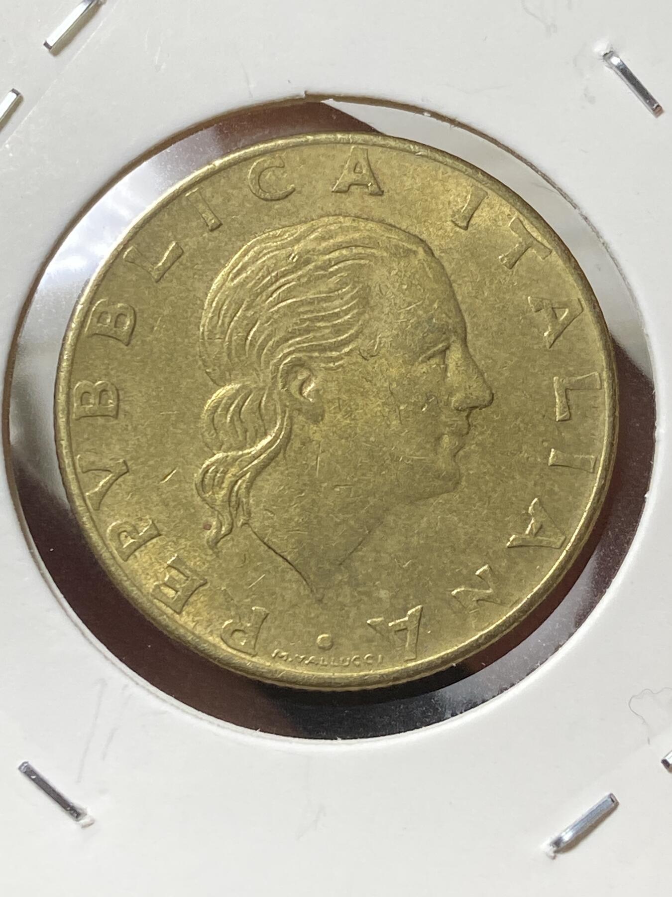 2025年第一百三十三场(总第一百五十九场）外国好品纸夹散币场(免佣金) 意大利🇮🇹1990单年份200里拉(国务院成立100周年纪念币)