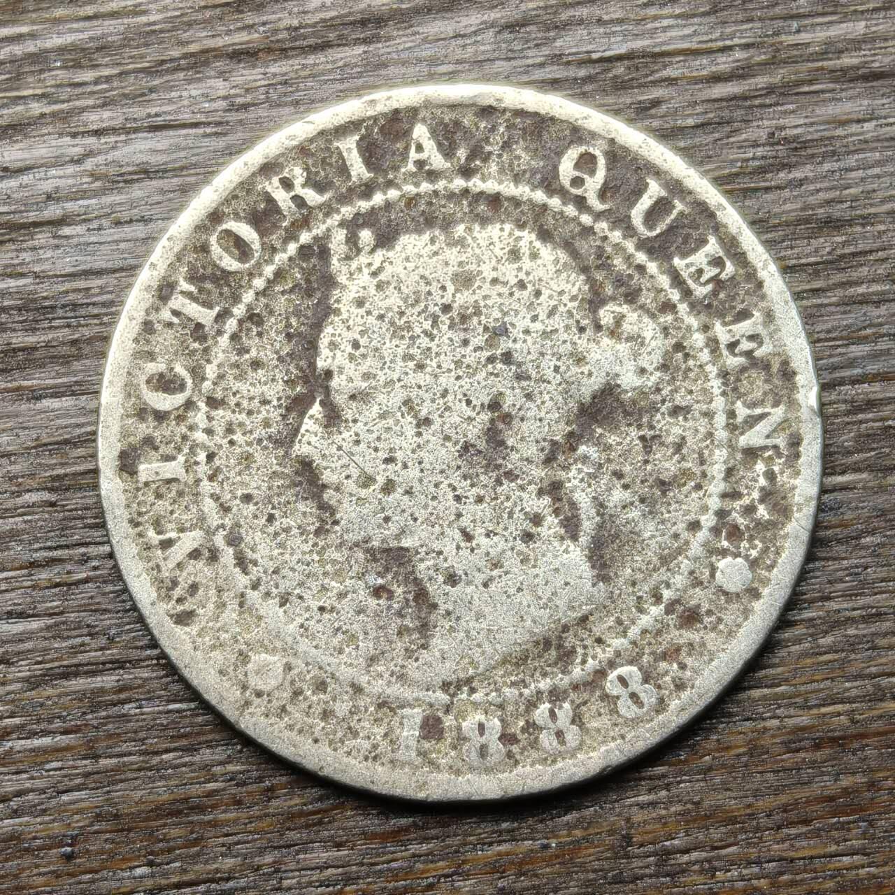 【铜匠收藏】★第134场★散币场，无佣金，30包邮。不满30元，支付5元运费。《接受代拍 代送NGC评级》 1888年 英属牙买加 维多利亚女王 1/2便士 铜镍币