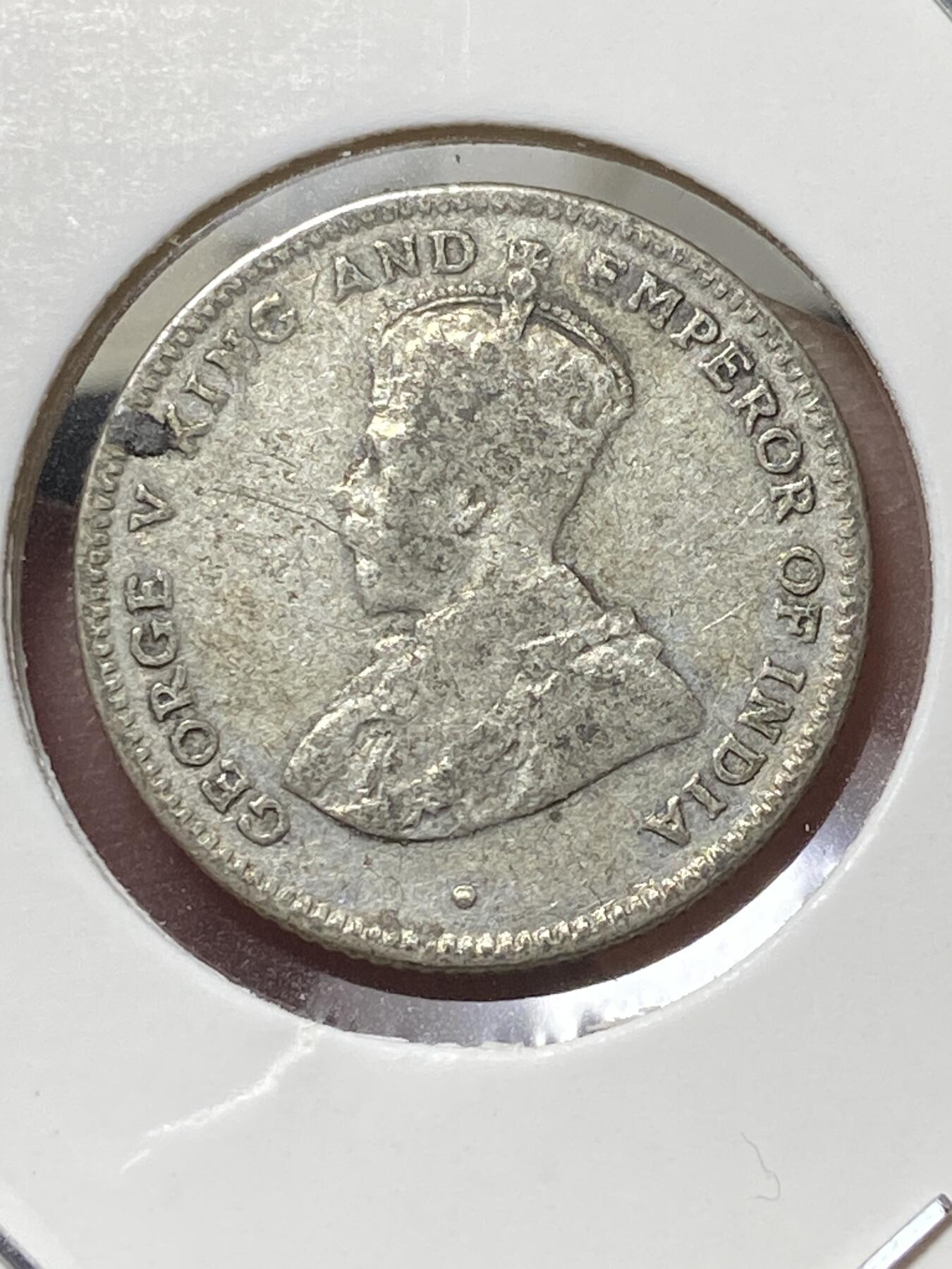 2025年第一百三十三场(总第一百五十九场）外国好品纸夹散币场(免佣金) 英属锡兰1920年25分银币(乔治五世第二版，550银)