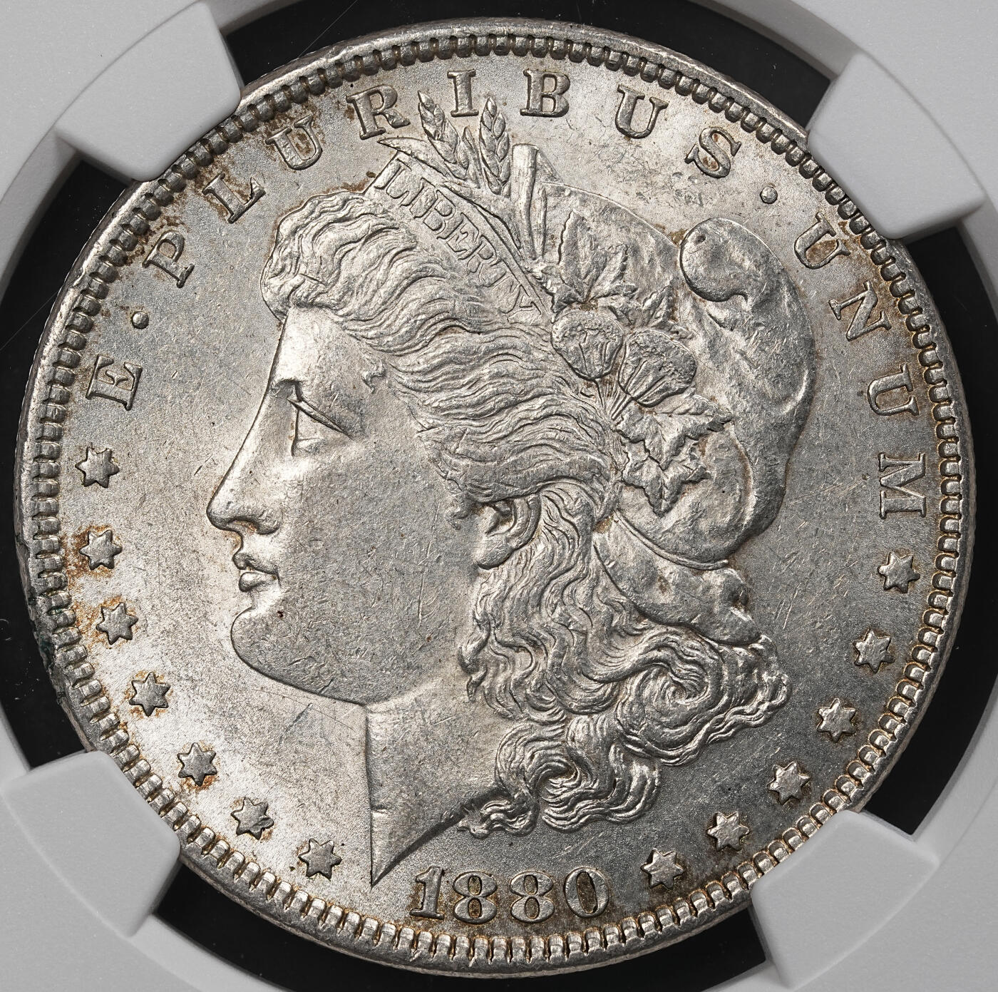 修遠堂世界钱币第九十六期 NGC MS62 1880年美国摩根大银币