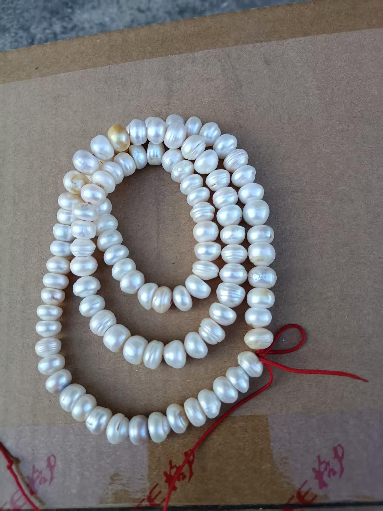 卡9.5~10的老珍珠项链