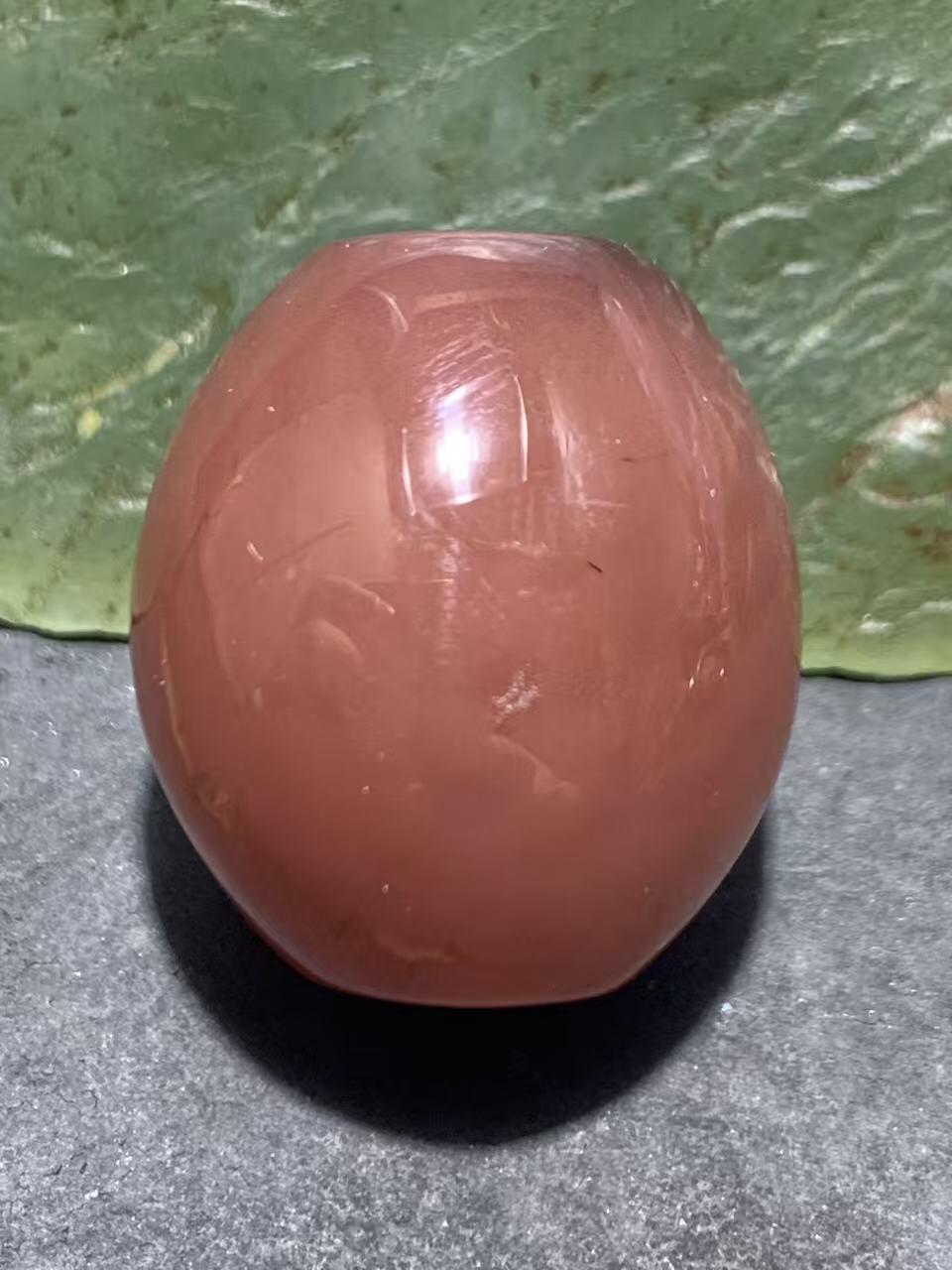 紫罗兰冻料战国红玛瑙勒子一颗！