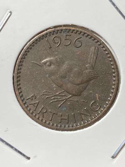 2025年第一百三十三场(总第一百五十九场）外国好品纸夹散币场(免佣金) - 少见年份–英国🇬🇧1956年1法新(伊丽莎白二世青年桂冠，第二版关门年)
