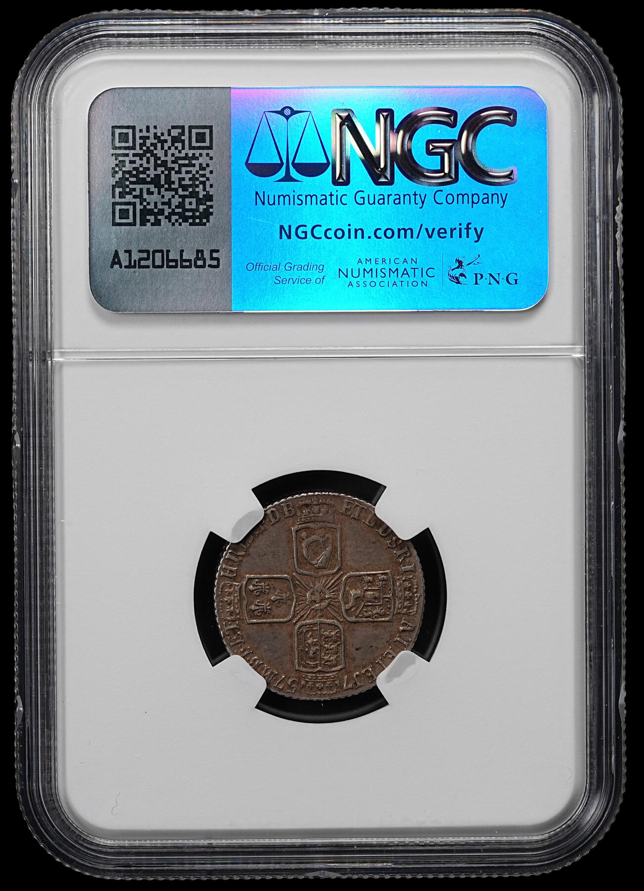 修遠堂世界钱币第九十六期 NGC AU50 1757年英国6便士银币