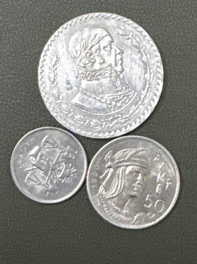 ❤️【币观天下】❤️ 第333期钱币拍卖- 2025.12.5周五晚上6点半场-长期征集拍品 - 墨西哥3枚银币